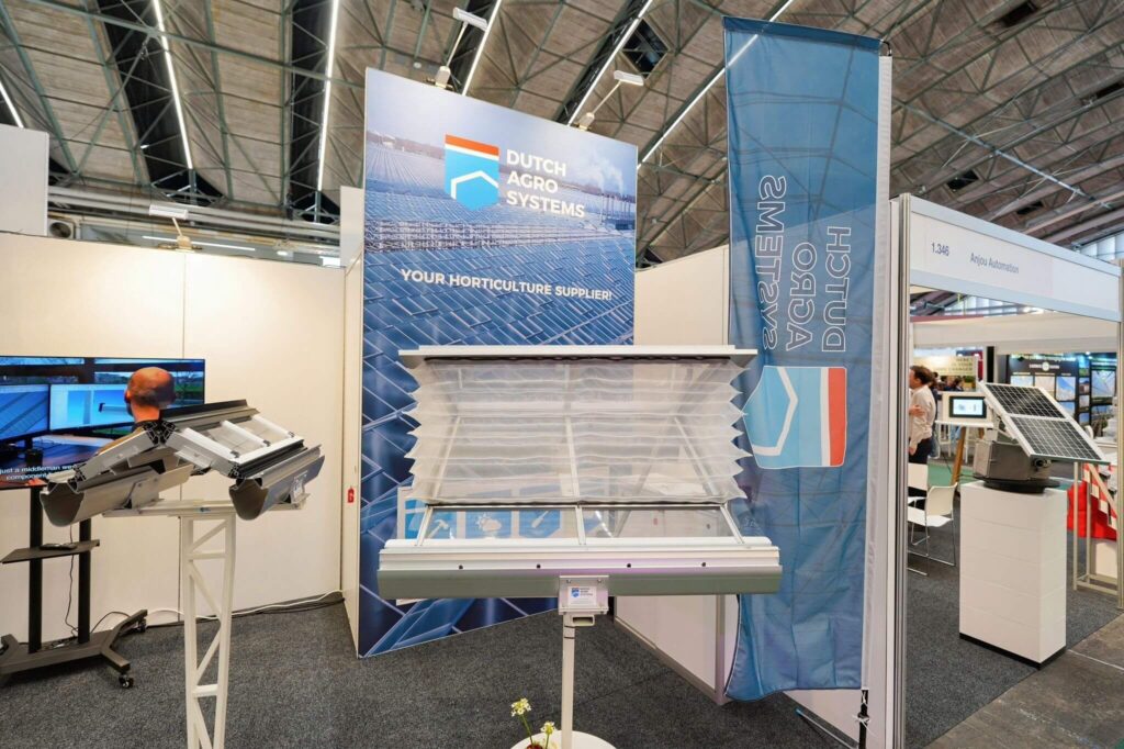 Dutch Agro Systems team at GreenTech Amsterdam 2026 exhibition, showcasing sustainable greenhouse technology solutions